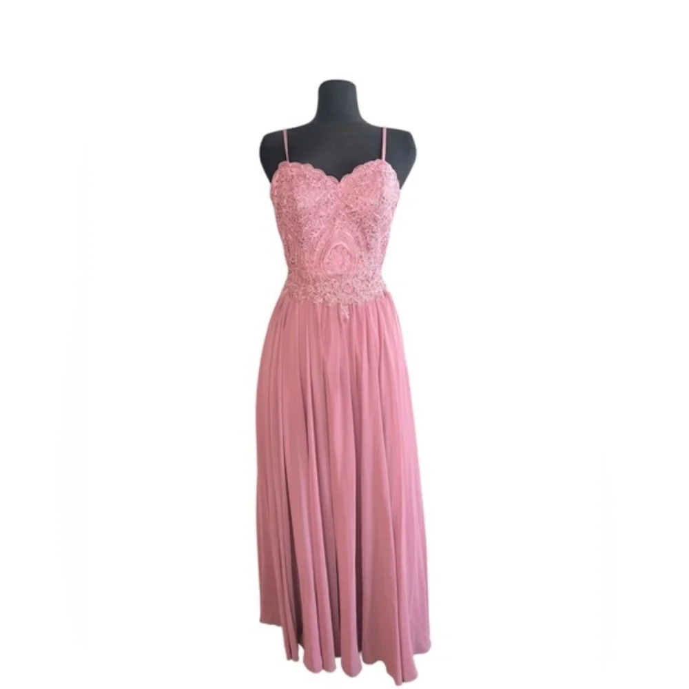 MAUVE COLOR EVENING Chiffon Party PROM Evening Dress XS - Picture 8 of 10